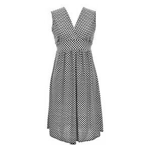 Lightweight Sleeveless V-Neck Polka Dot Dress